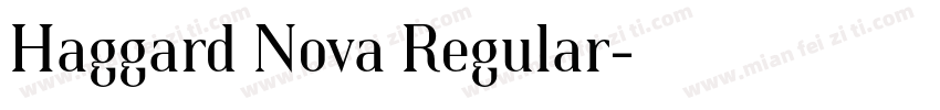 Haggard Nova Regular字体转换